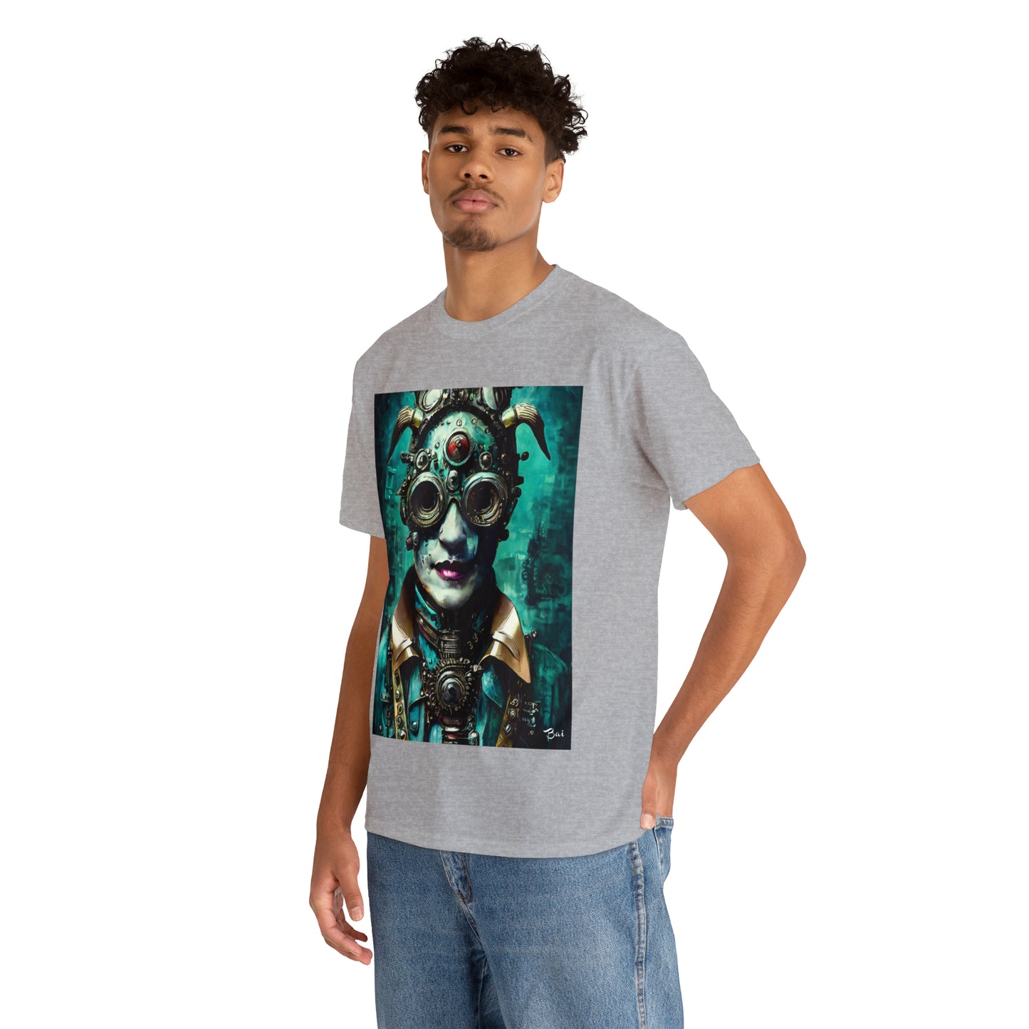 CYBER-STEAMPUNK LORD - Airt on a Shirt  - Unisex Heavy Cotton Tee - AUS