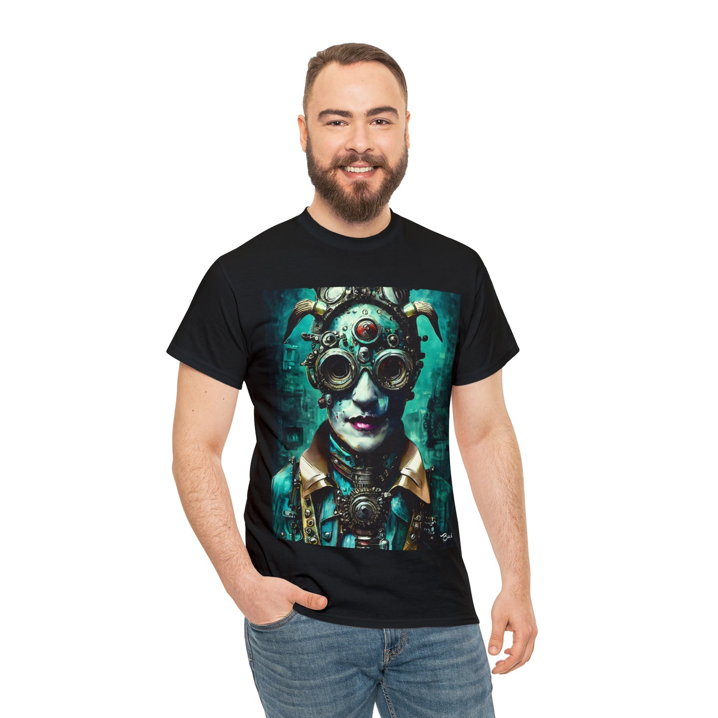 CYBER-STEAMPUNK LORD - Airt on a Shirt  - Unisex Heavy Cotton Tee - AUS