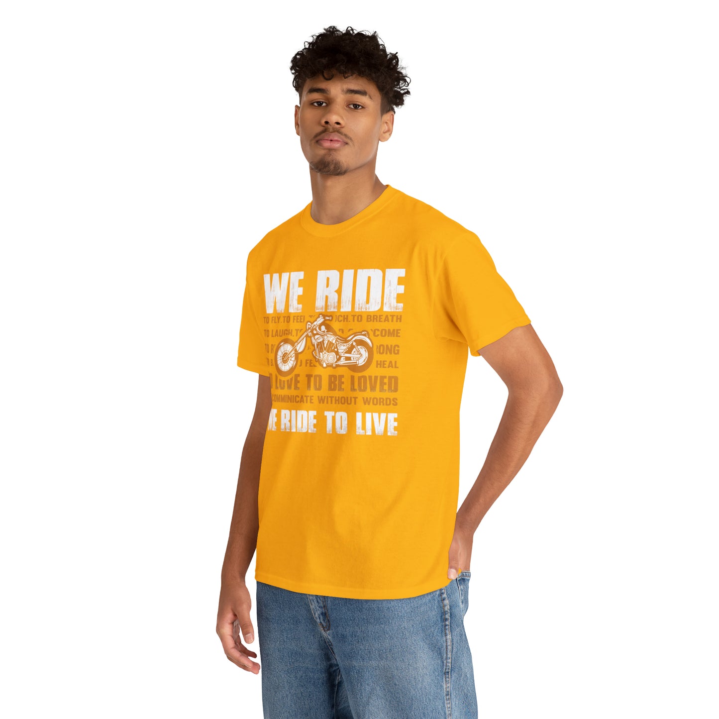 WE RIDE TO LIVE - Printed in the EU - Unisex Heavy Cotton Tee