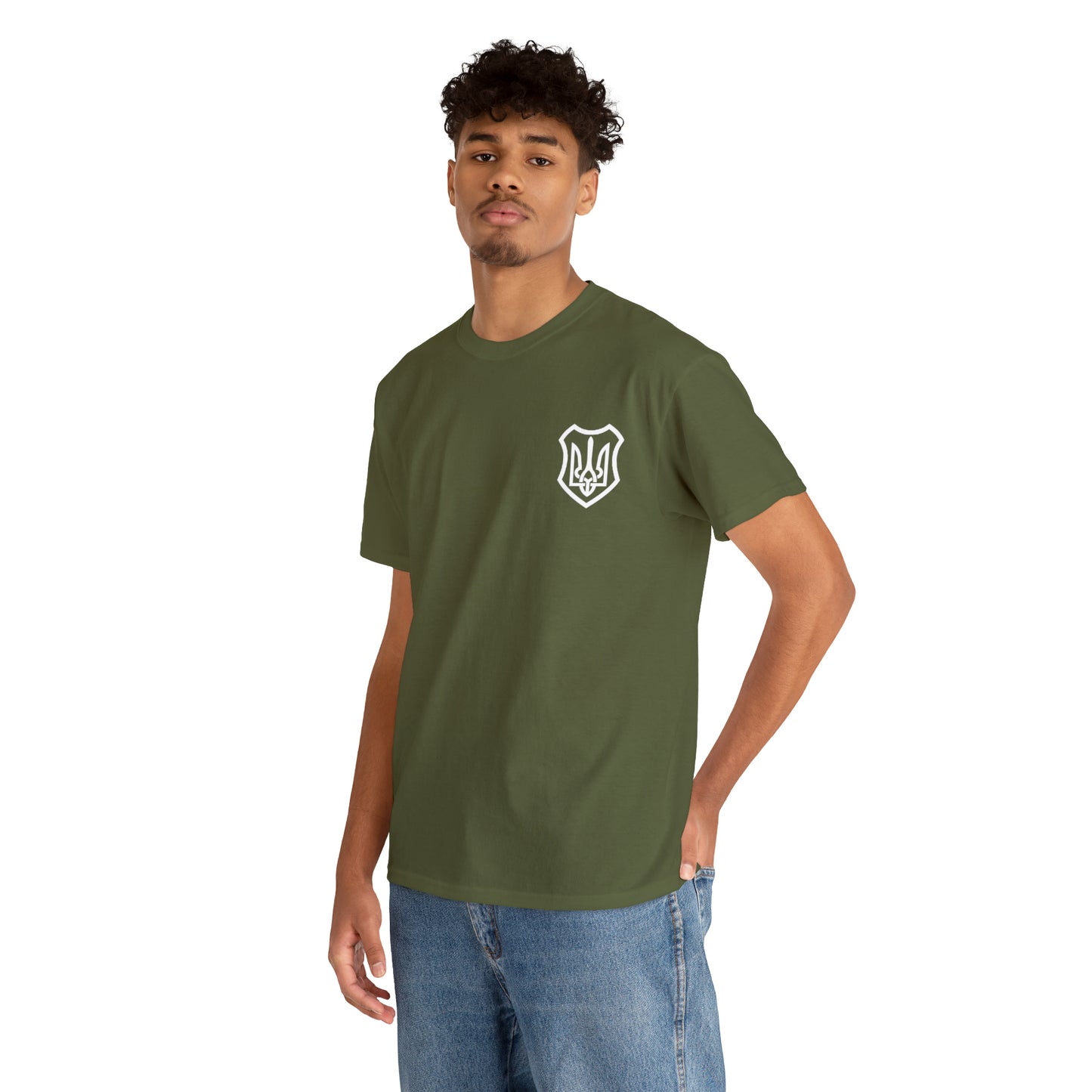 ICONIC UKRAINIAN TRIDENT T-SHIRT version 2 - Unisex Heavy Cotton Tee - AUS