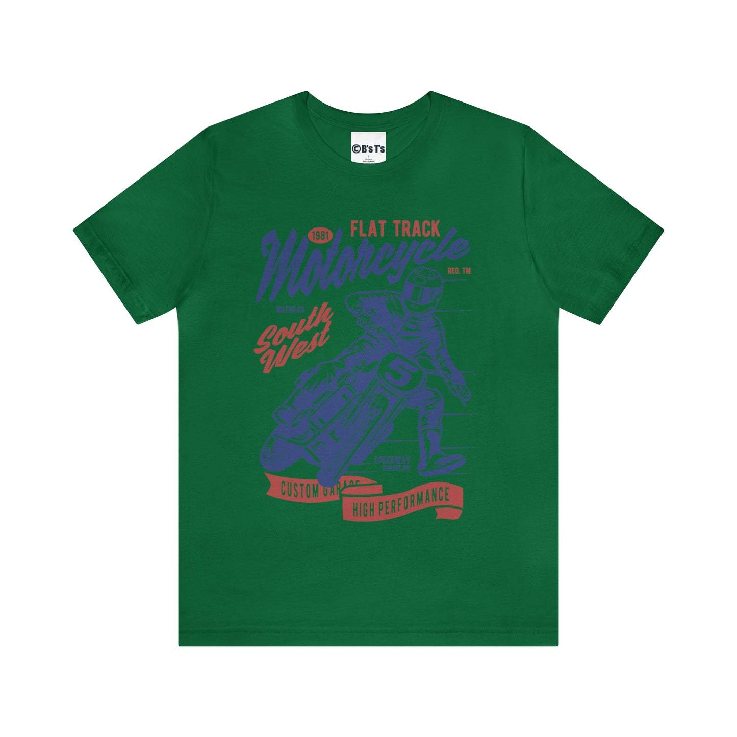 FLAT TRACK MOTORCYCLE - Unisex Jersey Short Sleeve Tee