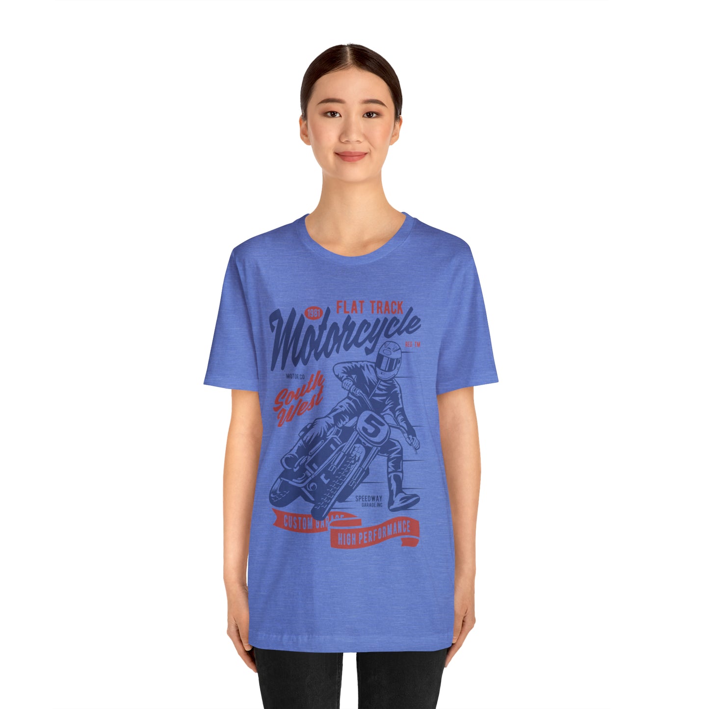 FLAT TRACK MOTORCYCLE - Unisex Jersey Short Sleeve Tee
