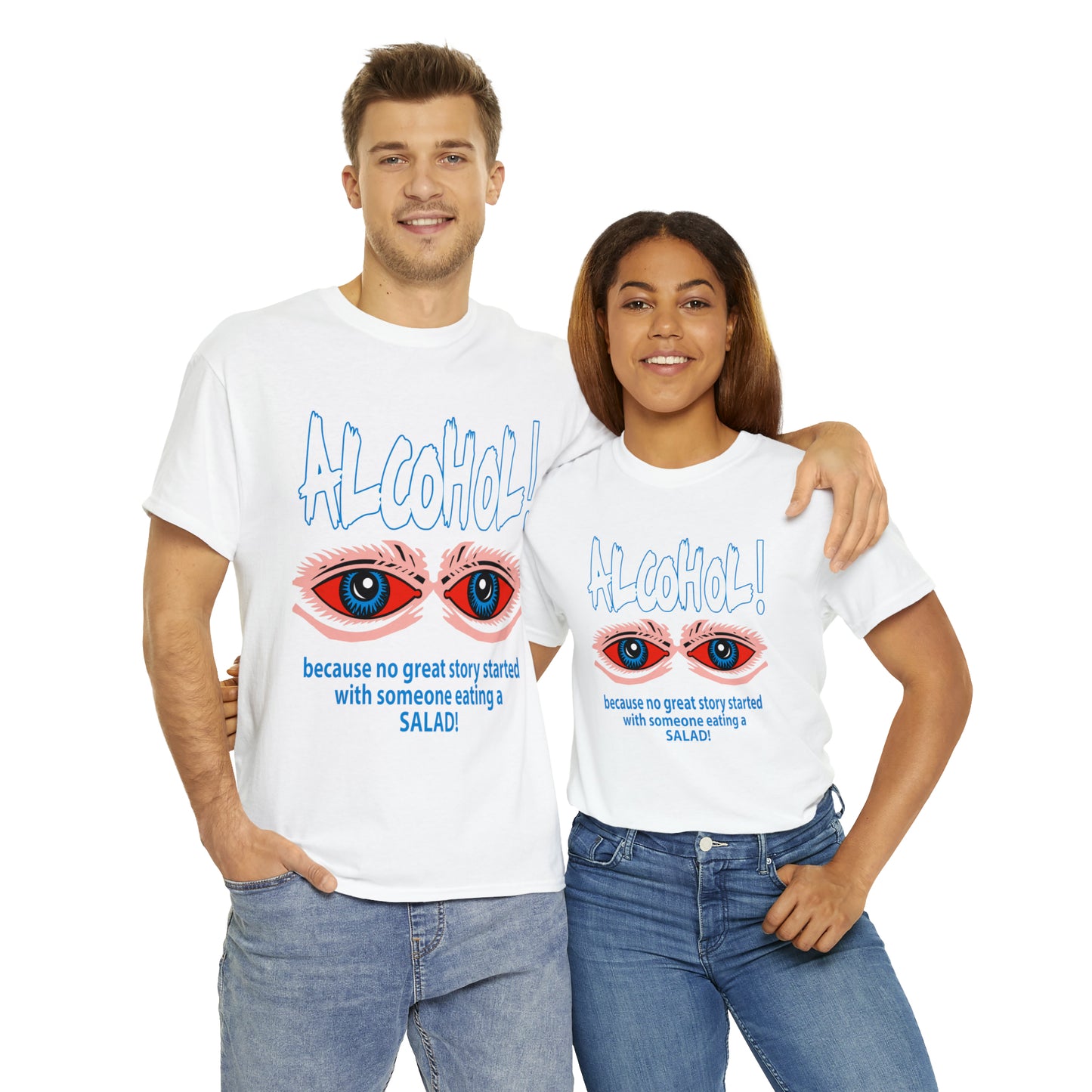 "ALC****" vs Salad  - Funny Shirt - Unisex Heavy Cotton Tee - USA