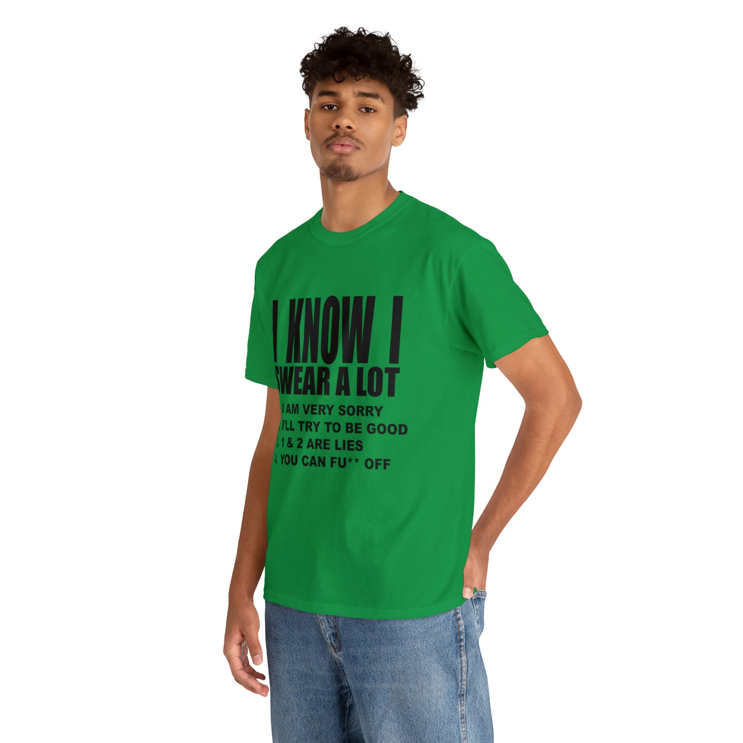 I KNOW I SWEAR A LOT (Po**** Version) - Unisex Heavy Cotton Tee - AUS