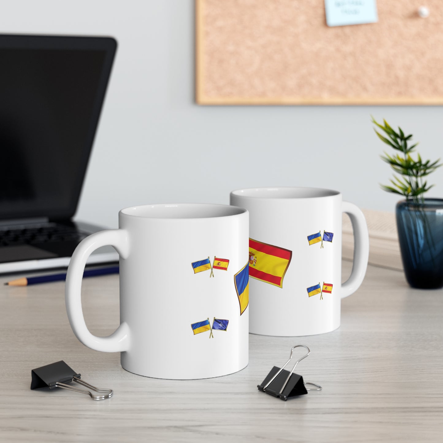 Ukrainian-Spanish NATO Supporter Mug