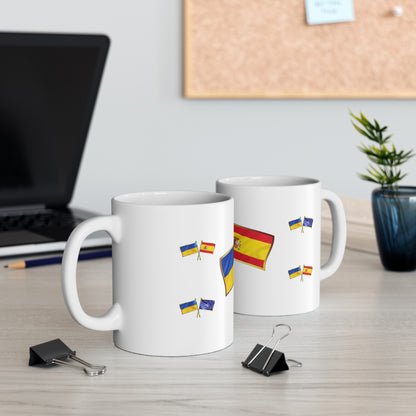 Ukrainian-Spanish NATO Supporter Mug