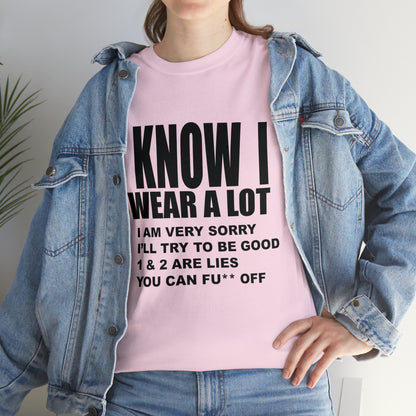 I KNOW I SWEAR A LOT (Po**** Version) - Unisex Heavy Cotton Tee - AUS