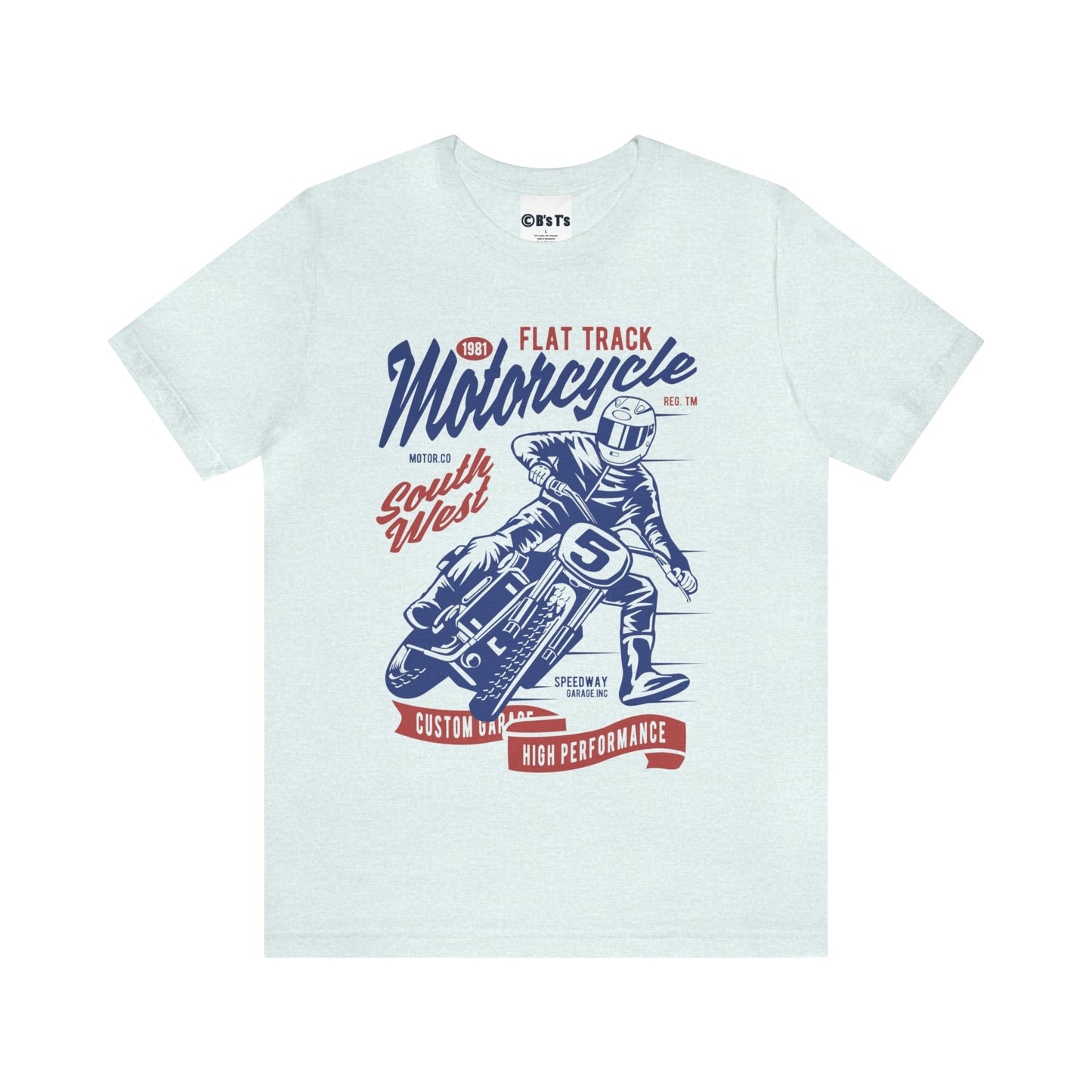 FLAT TRACK MOTORCYCLE - Unisex Jersey Short Sleeve Tee