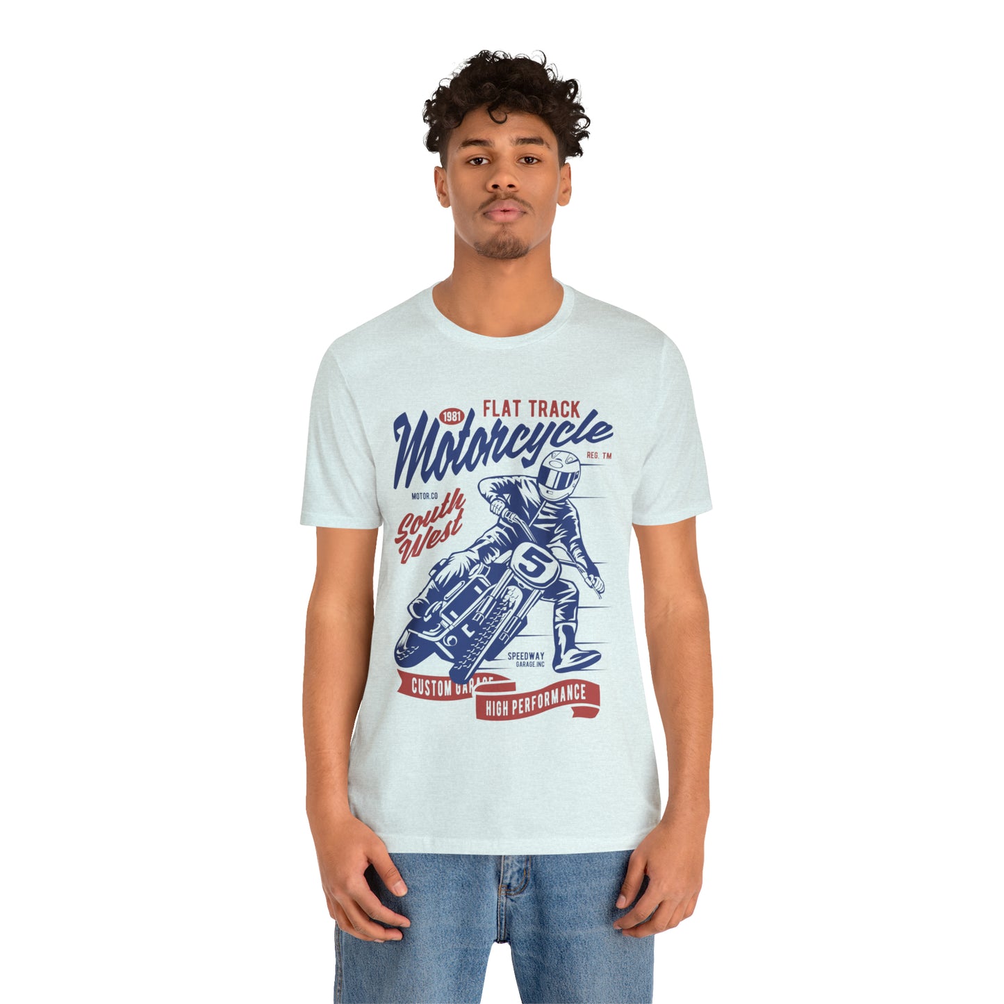 FLAT TRACK MOTORCYCLE - Unisex Jersey Short Sleeve Tee
