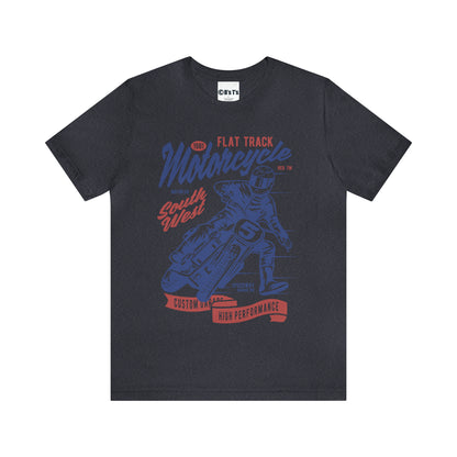 FLAT TRACK MOTORCYCLE - Unisex Jersey Short Sleeve Tee