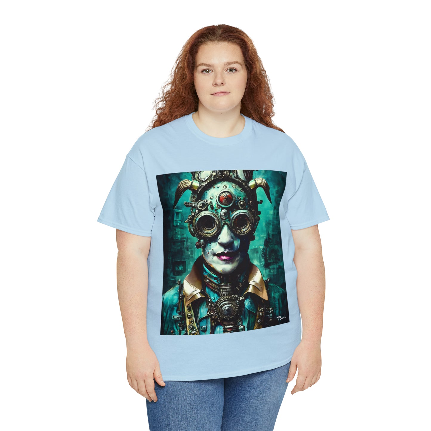 CYBER-STEAMPUNK LORD - Airt on a Shirt  - Unisex Heavy Cotton Tee - AUS