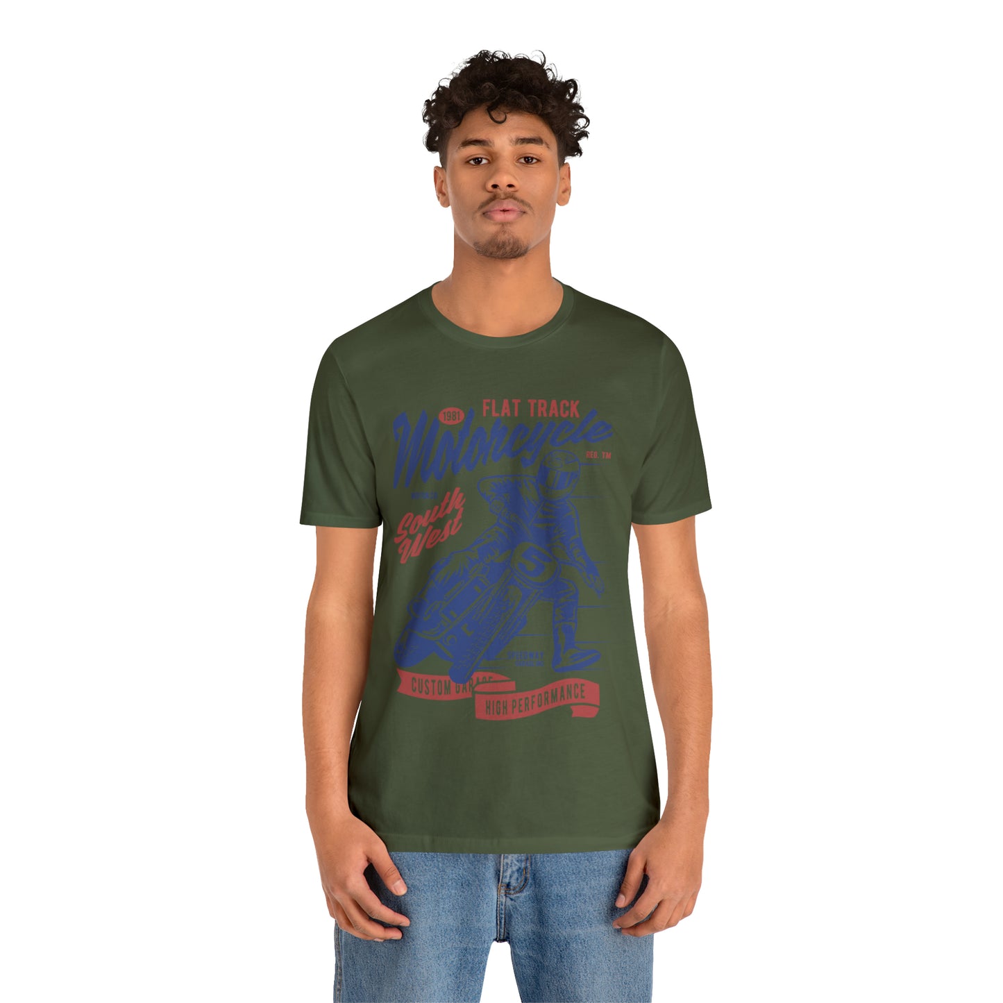 FLAT TRACK MOTORCYCLE - Unisex Jersey Short Sleeve Tee