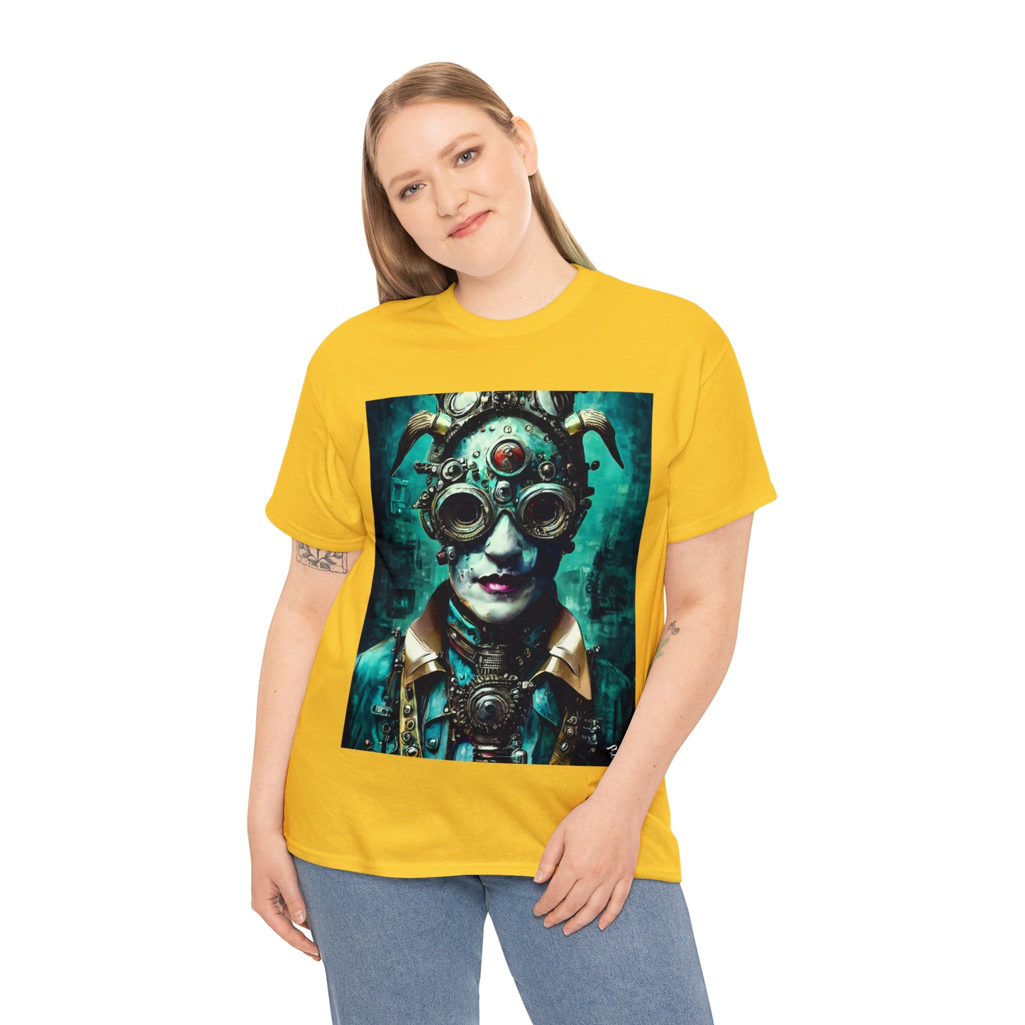 CYBER-STEAMPUNK LORD - Airt on a Shirt  - Unisex Heavy Cotton Tee - AUS
