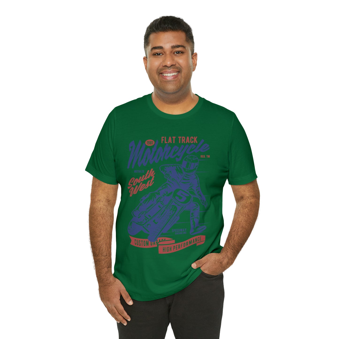 FLAT TRACK MOTORCYCLE - Unisex Jersey Short Sleeve Tee