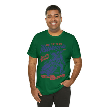FLAT TRACK MOTORCYCLE - Unisex Jersey Short Sleeve Tee
