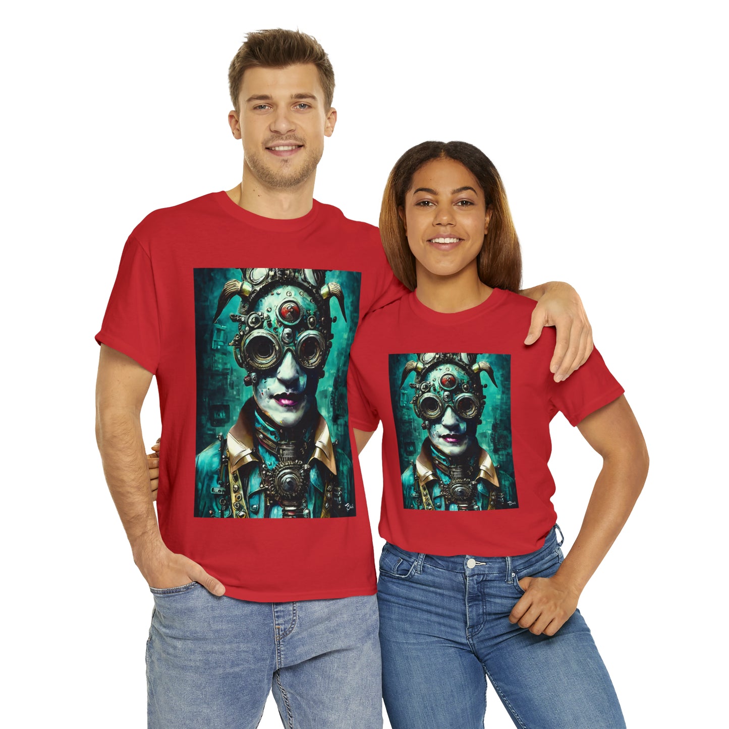 CYBER-STEAMPUNK LORD - Airt on a Shirt  - Unisex Heavy Cotton Tee - AUS