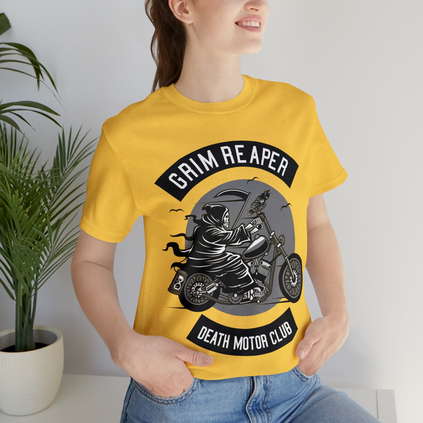 GRIM REAPER Death Motor Club - Unisex Jersey Short Sleeve Tee