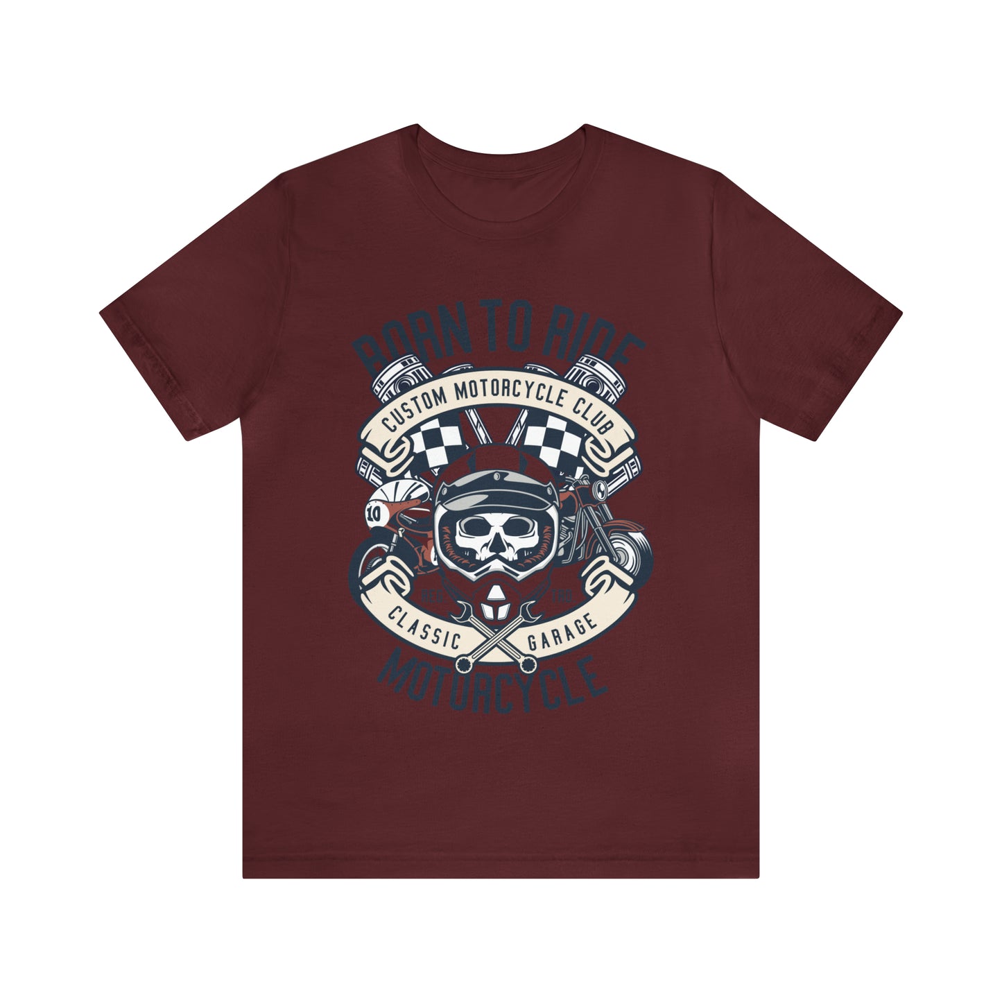 BORN TO RIDE Classic Garage - Unisex Jersey Short Sleeve Tee