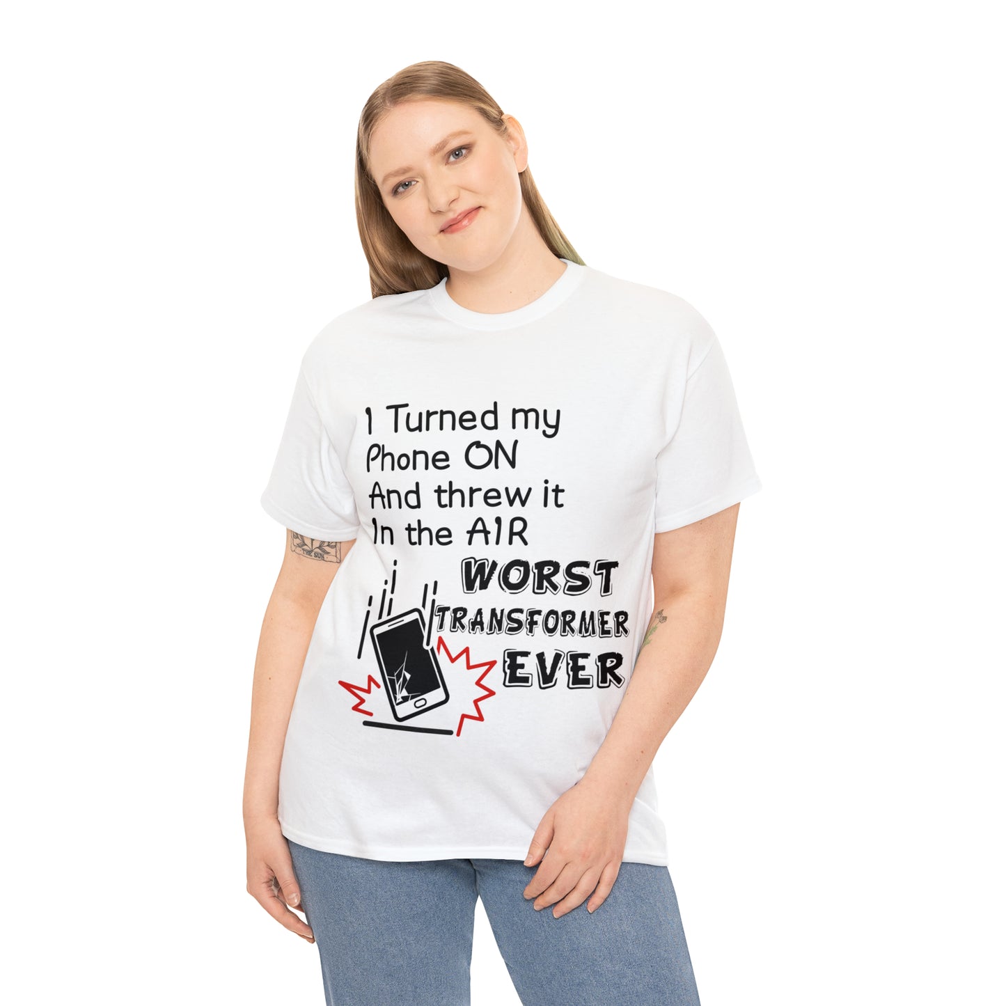 I TURNED MY PHONE ON - Unisex Heavy Cotton Tee - AUS