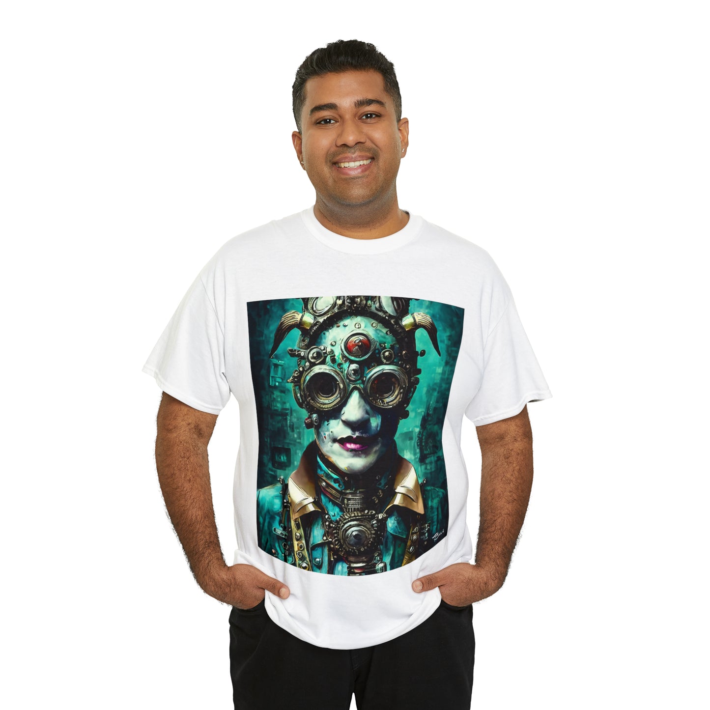 CYBER-STEAMPUNK LORD - Airt on a Shirt  - Unisex Heavy Cotton Tee - AUS