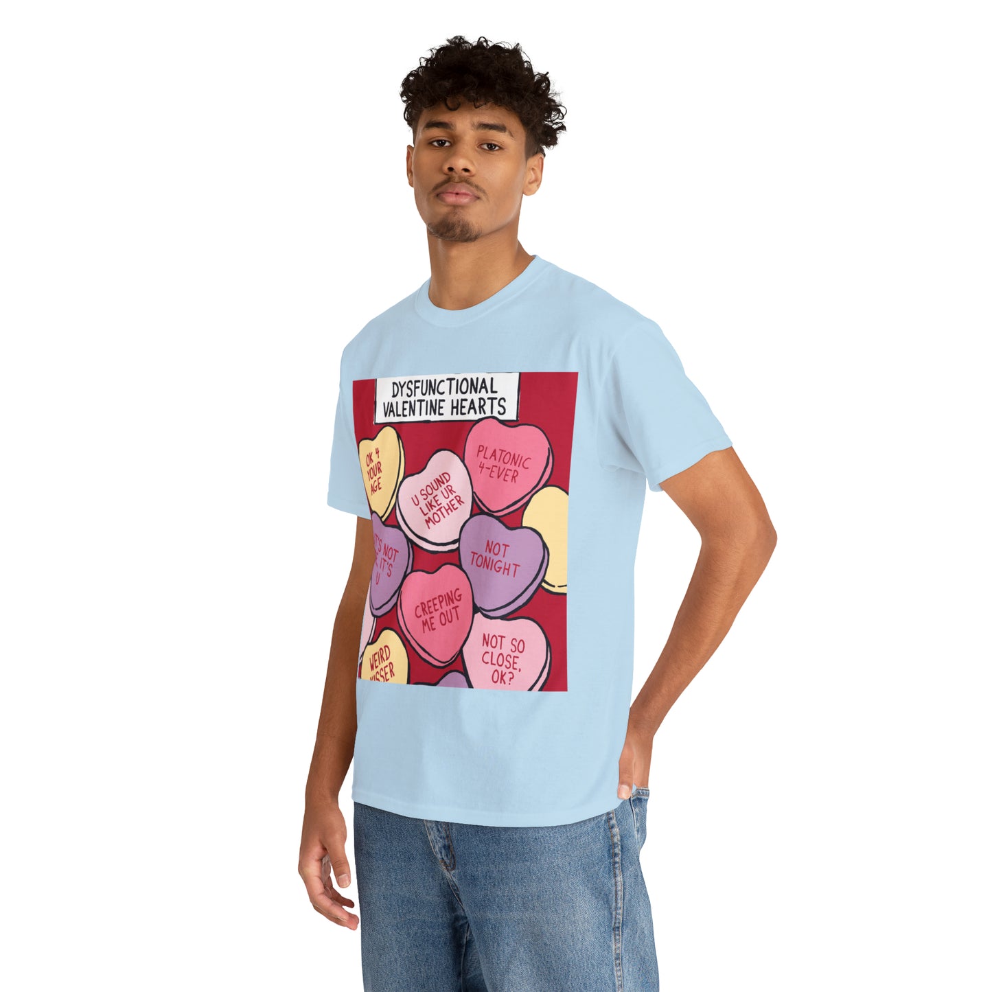 Dysfunctional Valentine's Hearts - Unisex Heavy Cotton Tee