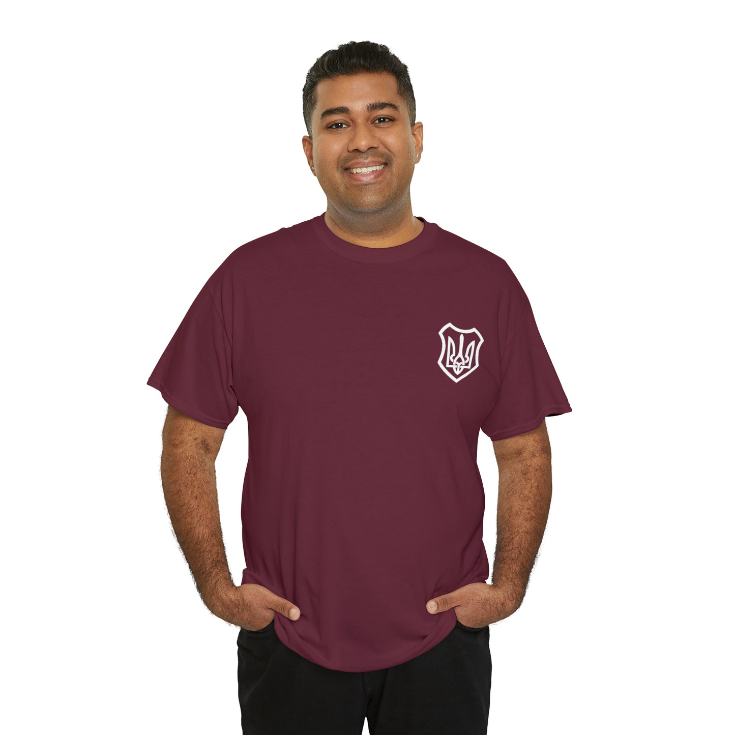 ICONIC UKRAINIAN TRIDENT T-SHIRT version 2 - Unisex Heavy Cotton Tee - AUS