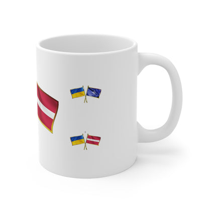 Ukrainian-Latvian NATO Supporter Mug