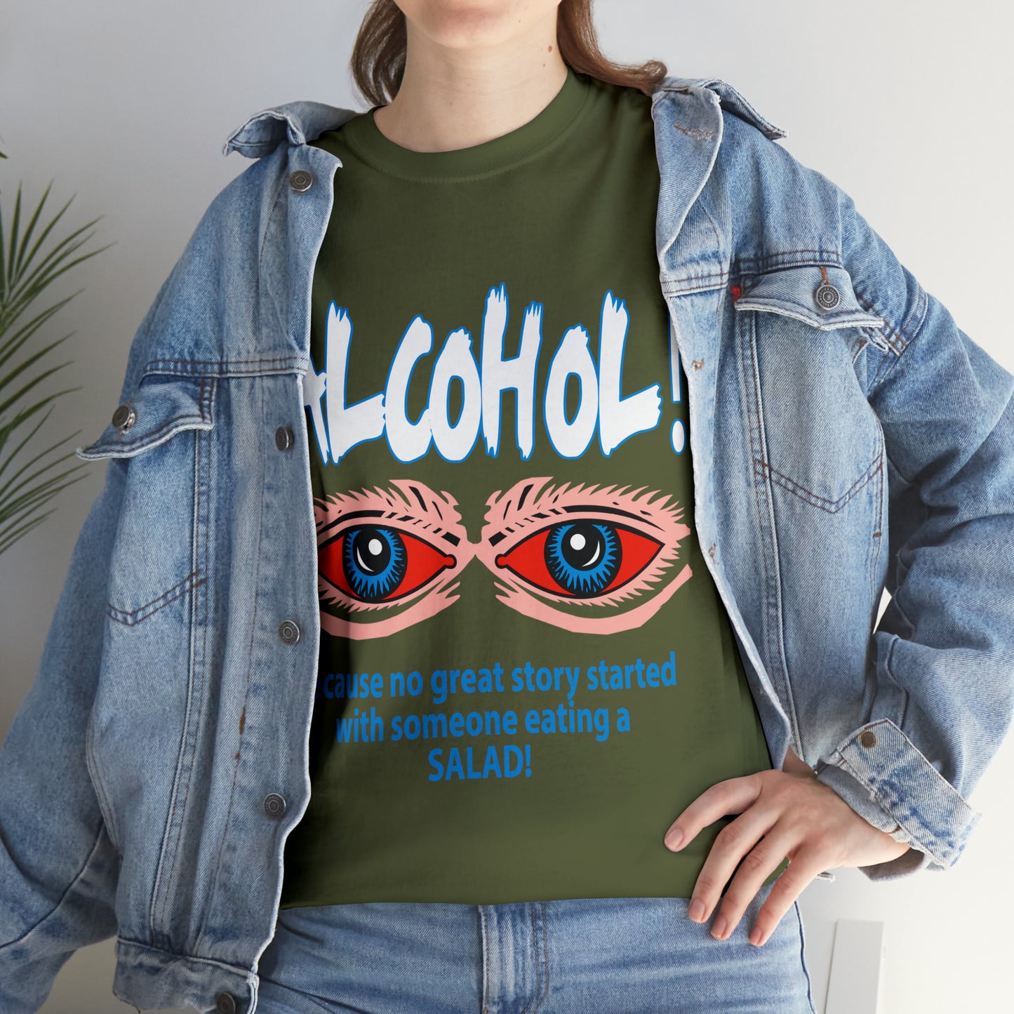 "ALC****" vs Salad  - Funny Shirt - Unisex Heavy Cotton Tee - USA