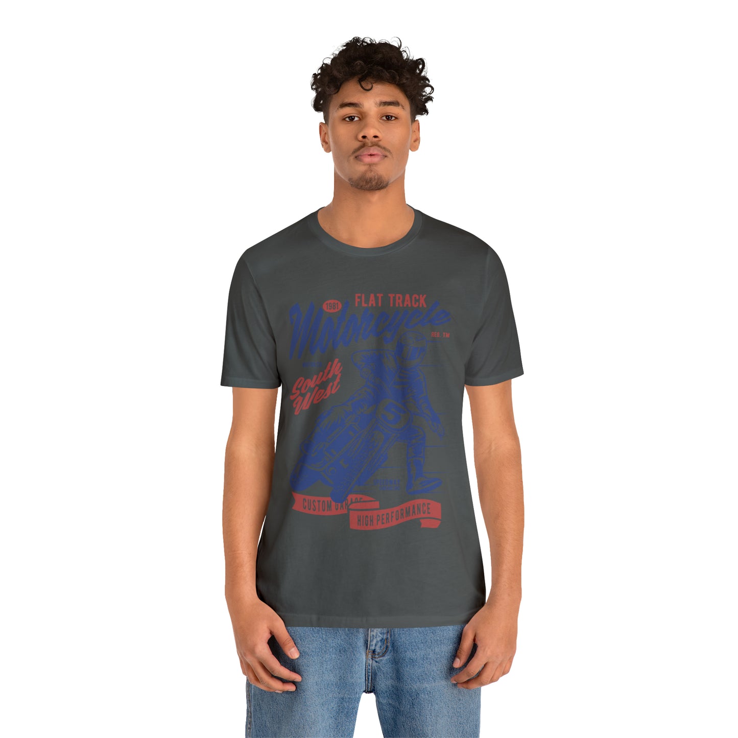FLAT TRACK MOTORCYCLE - Unisex Jersey Short Sleeve Tee