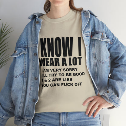 I KNOW I SWEAR A LOT (r*** version) - Unisex Heavy Cotton Tee - AUS