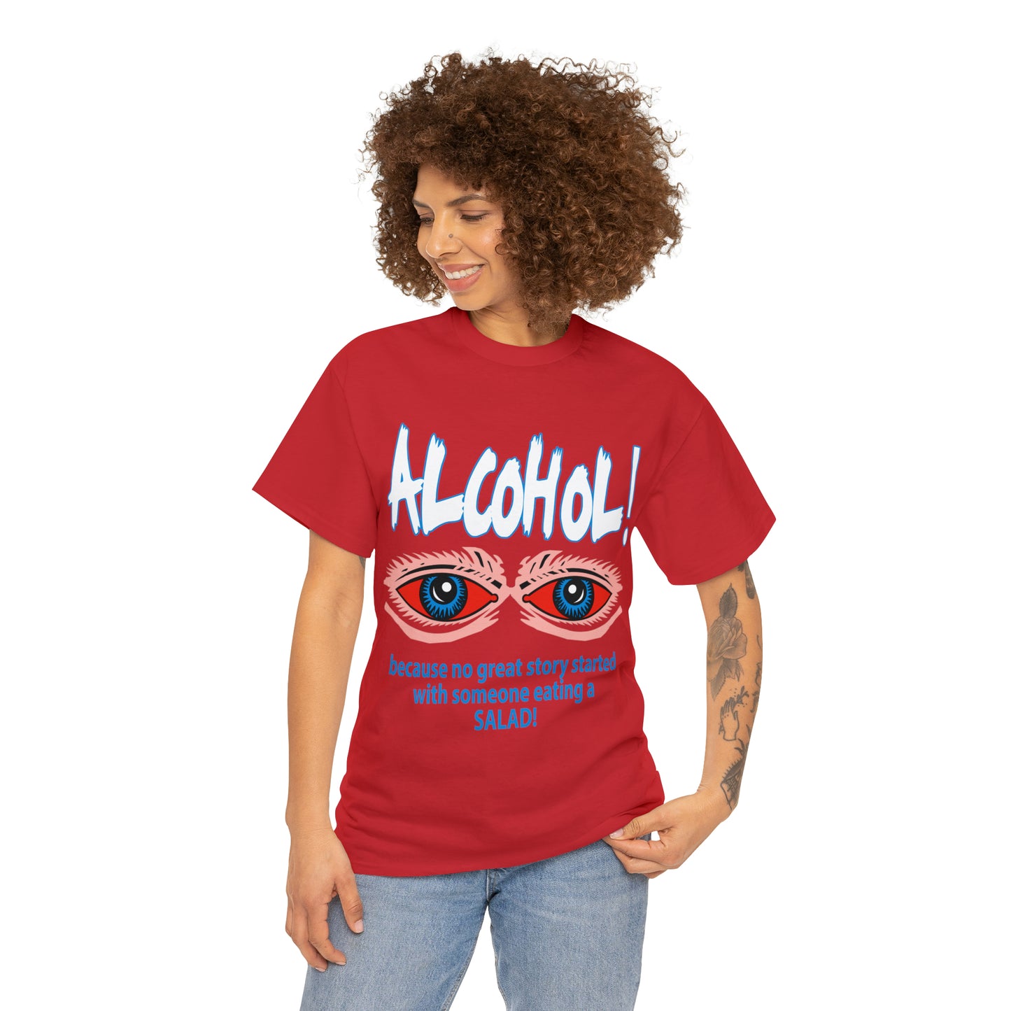 "ALC****" vs Salad  - Funny Shirt - Unisex Heavy Cotton Tee - USA