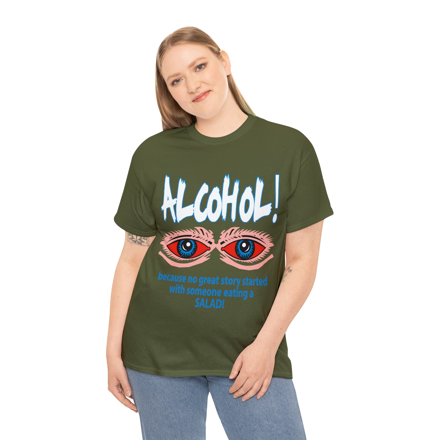 "ALC****" vs Salad  - Funny Shirt - Unisex Heavy Cotton Tee - USA