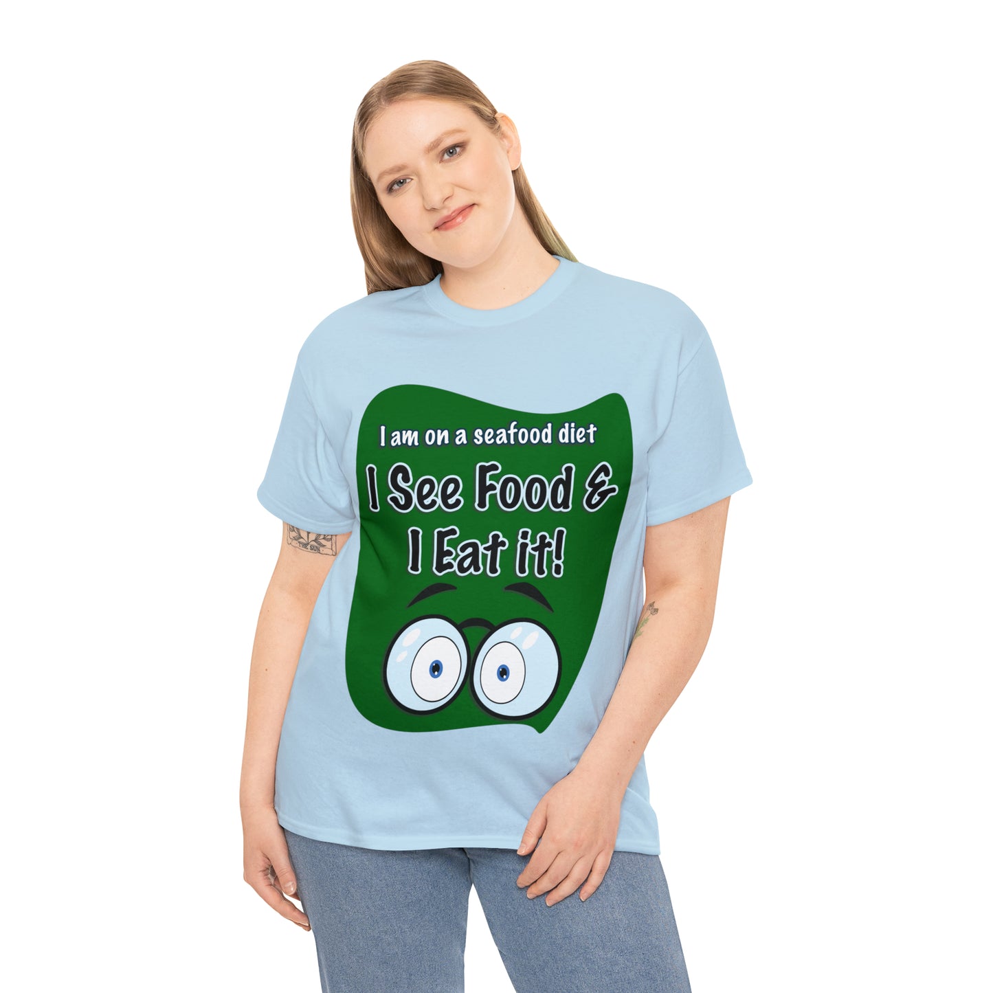 I See FOOD - Funny Unisex Heavy Cotton Tee - AUS