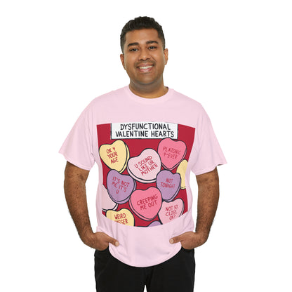 Dysfunctional Valentine's Hearts - Unisex Heavy Cotton Tee