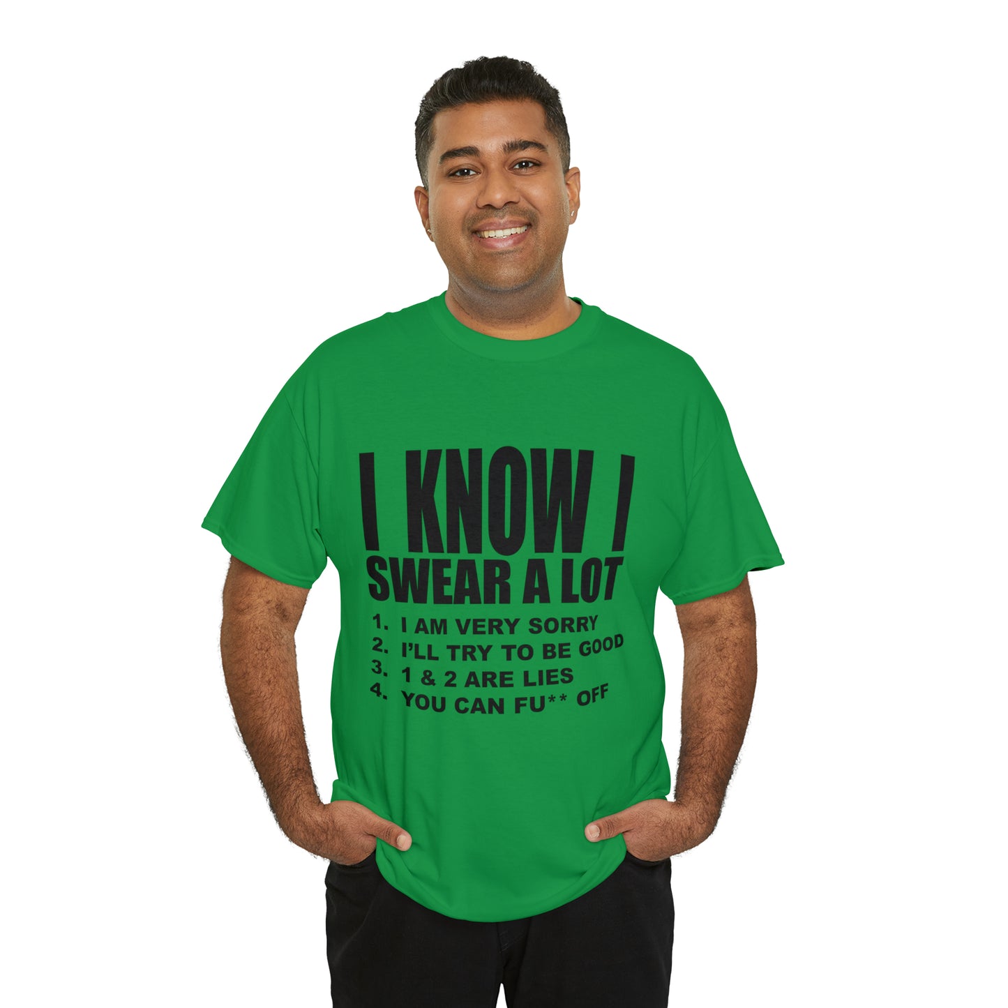 I KNOW I SWEAR A LOT (Po**** Version) - Unisex Heavy Cotton Tee - AUS