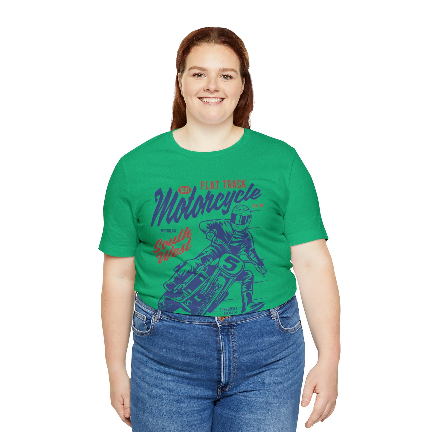 FLAT TRACK MOTORCYCLE - Unisex Jersey Short Sleeve Tee