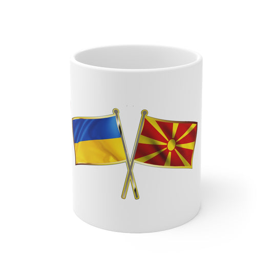 Ukrainian-Northern Macedonian NATO Supporter Mug