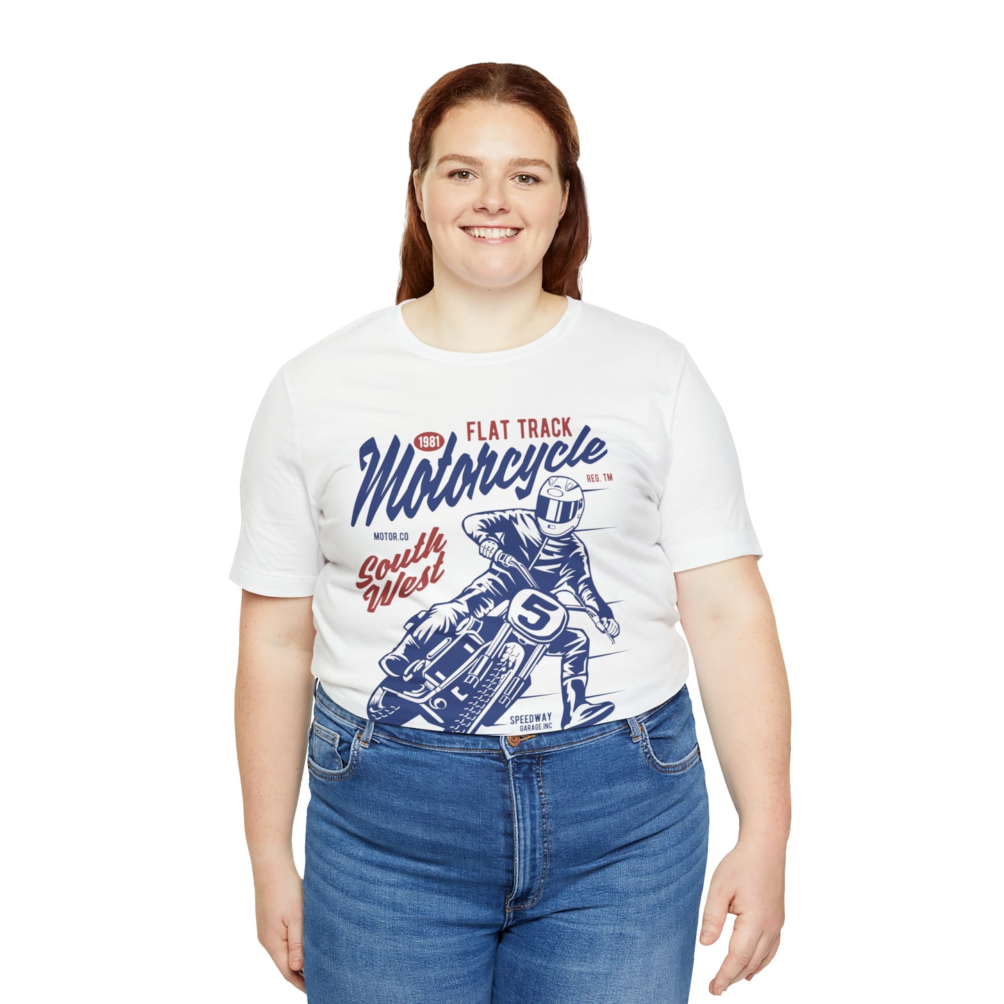 FLAT TRACK MOTORCYCLE - Unisex Jersey Short Sleeve Tee