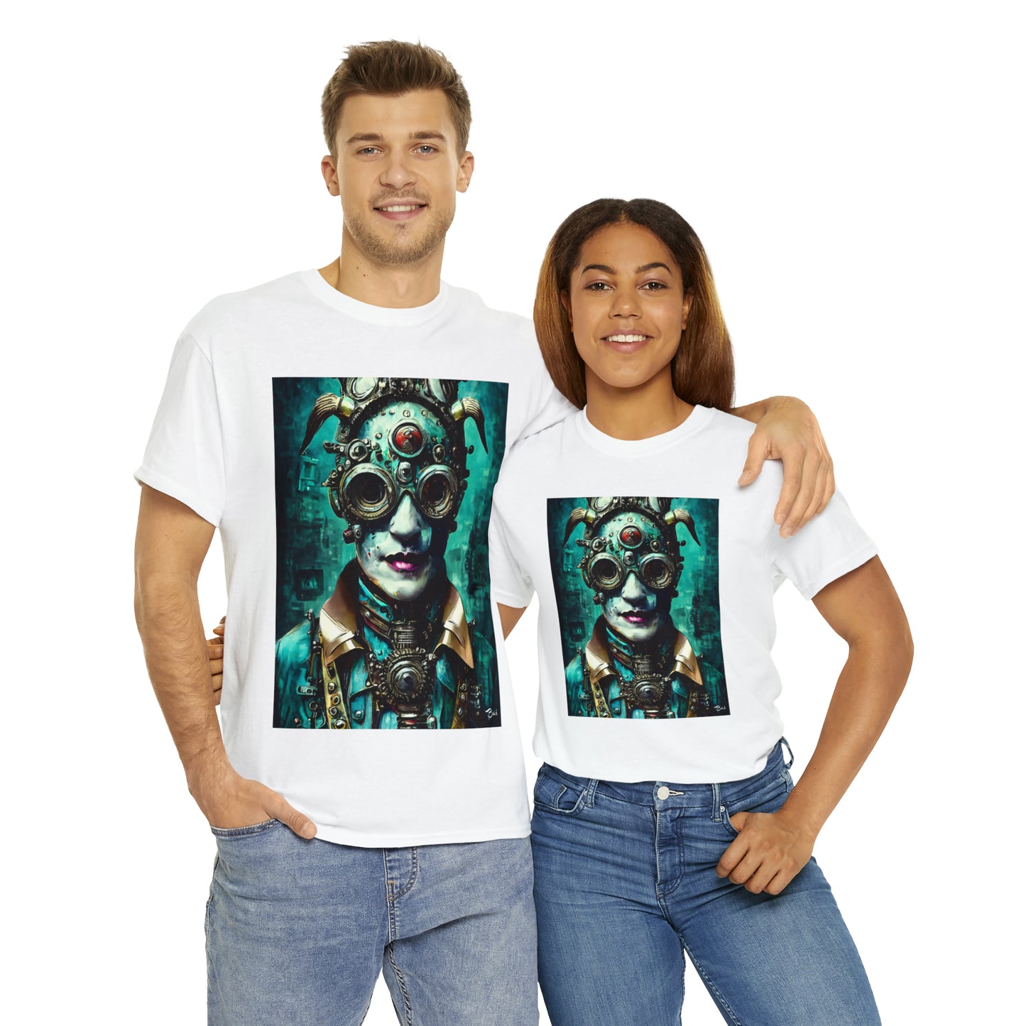CYBER-STEAMPUNK LORD - Airt on a Shirt  - Unisex Heavy Cotton Tee - AUS