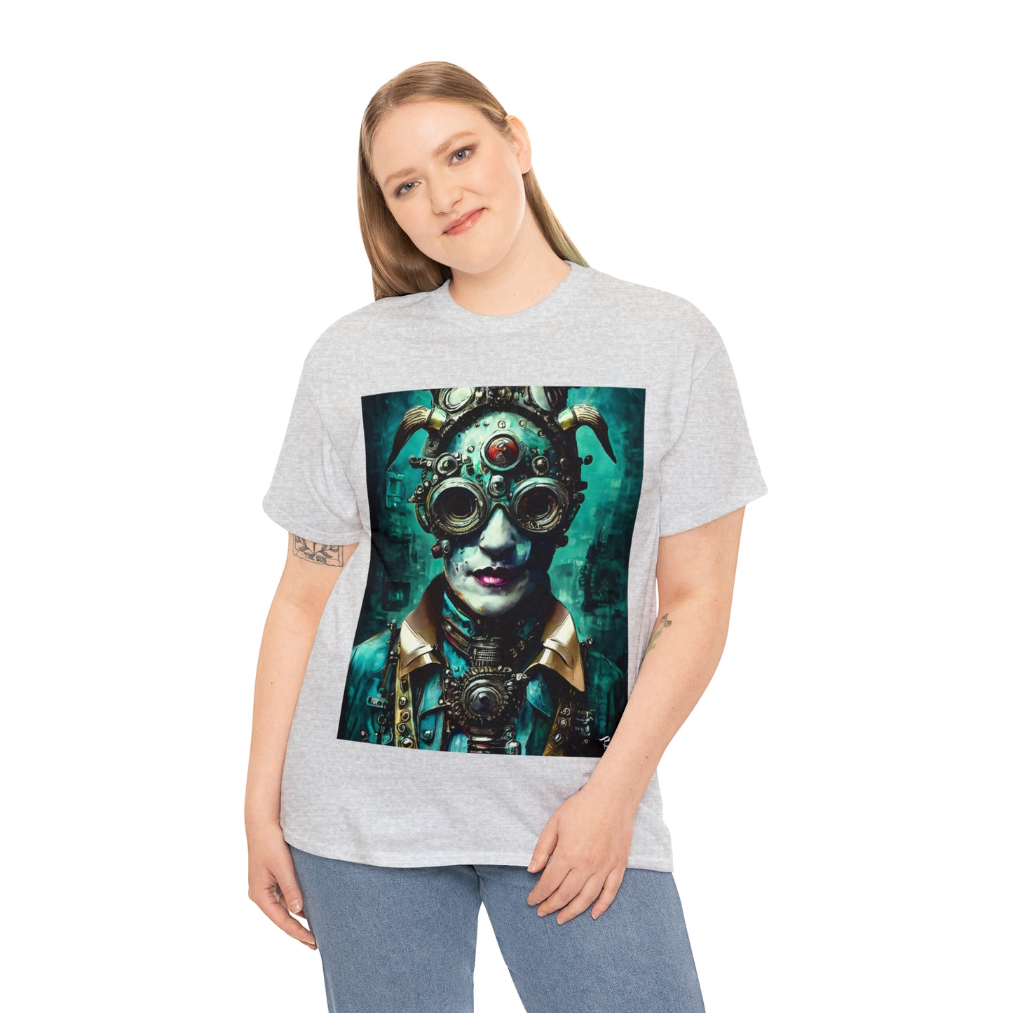 CYBER-STEAMPUNK LORD - Airt on a Shirt  - Unisex Heavy Cotton Tee - AUS