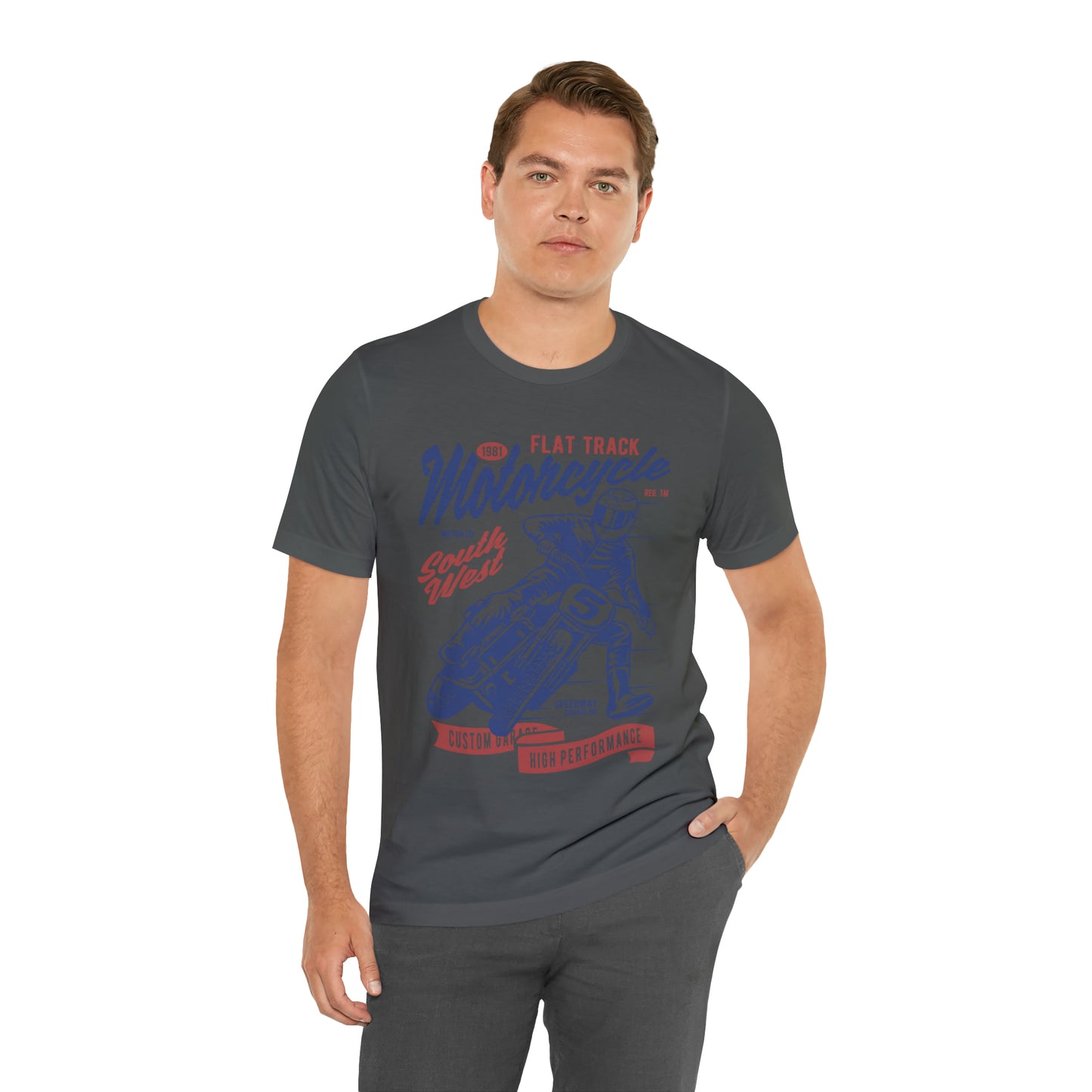 FLAT TRACK MOTORCYCLE - Unisex Jersey Short Sleeve Tee