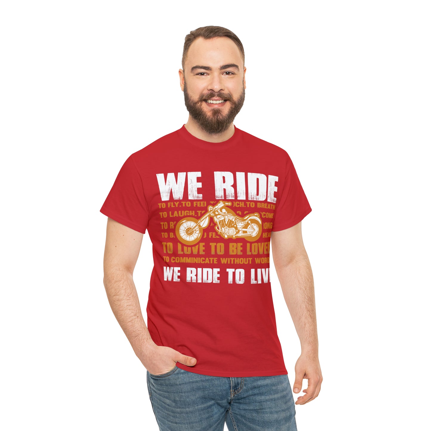 WE RIDE TO LIVE - Unisex Heavy Cotton Tee - USA