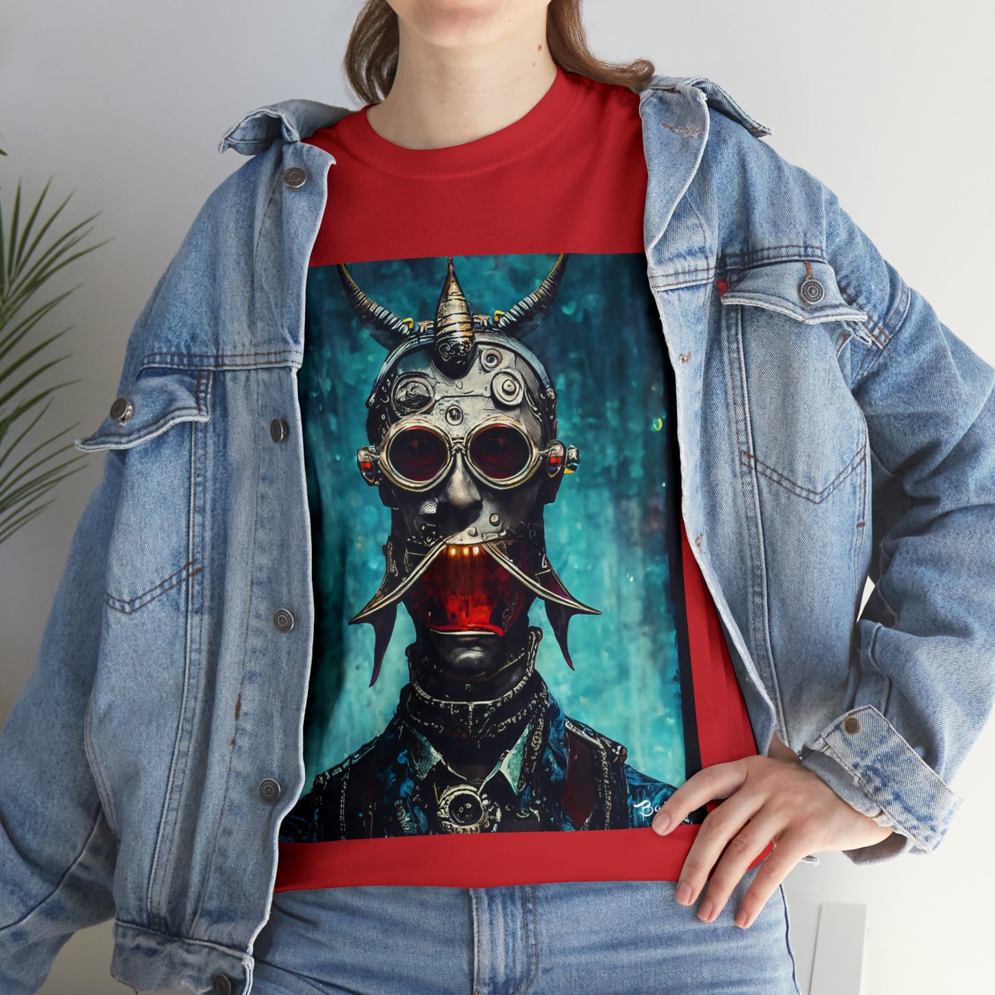 CYBER-STEAMPUNK BOUNTY-HUNTER - Airt on a Shirt  - Unisex Heavy Cotton Tee - AUS