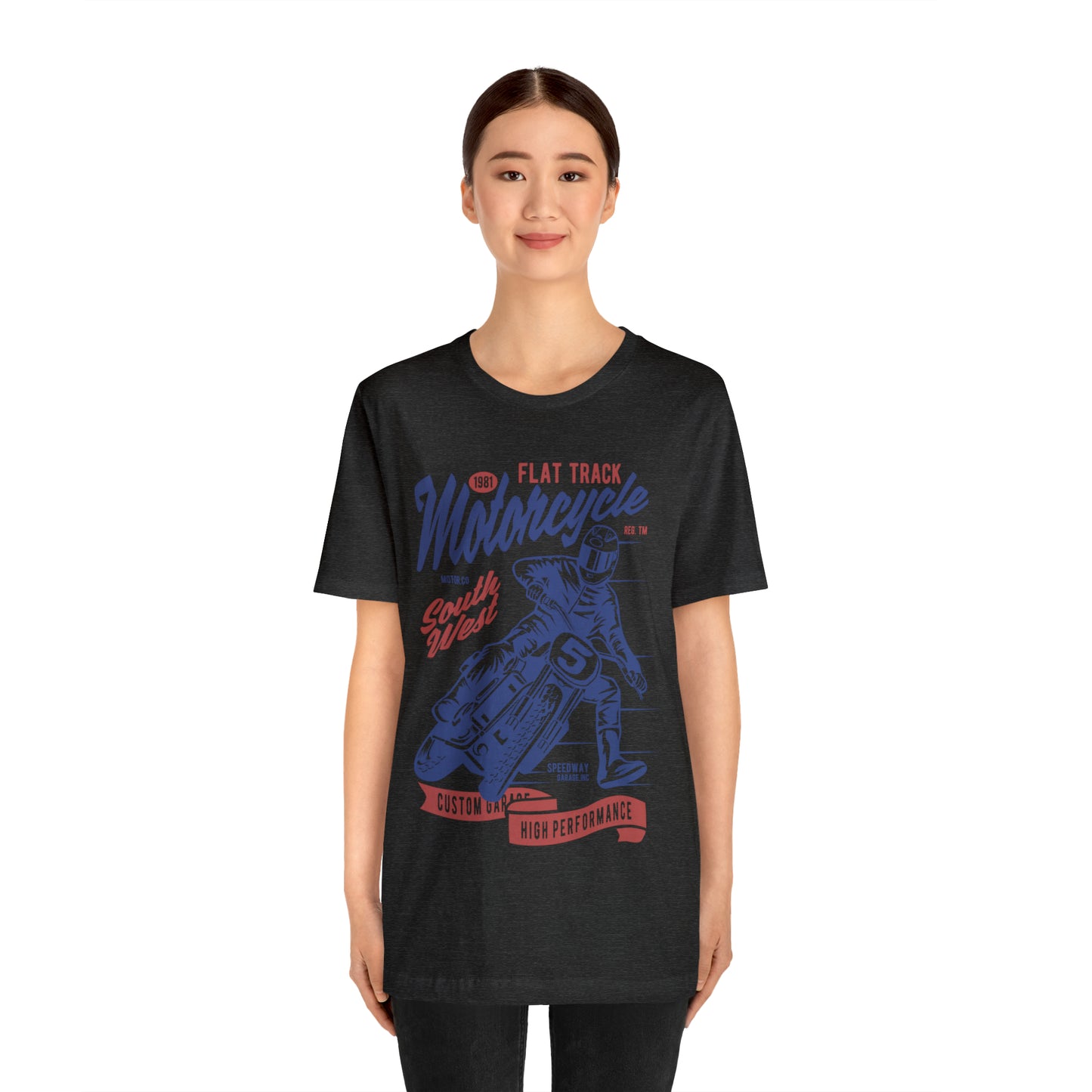 FLAT TRACK MOTORCYCLE - Unisex Jersey Short Sleeve Tee