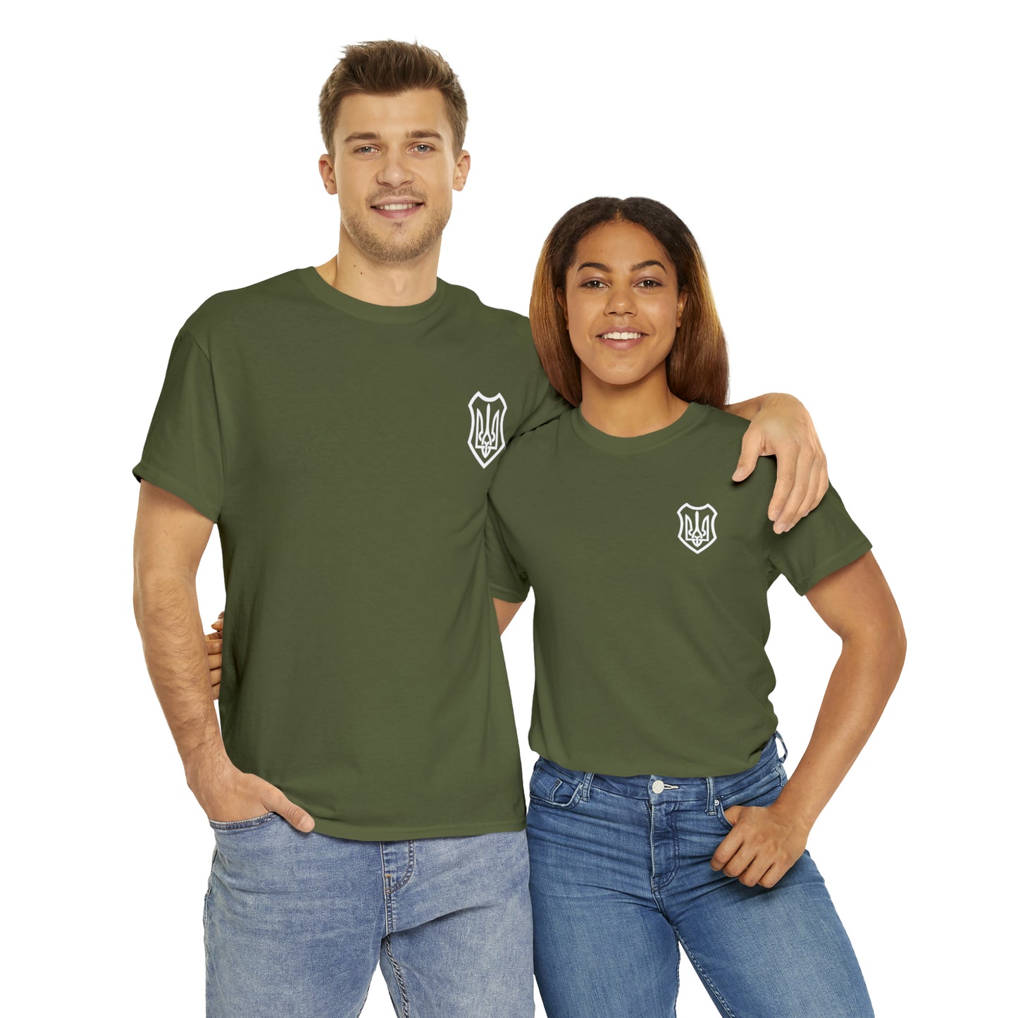 ICONIC UKRAINIAN TRIDENT T-SHIRT version 2 - Unisex Heavy Cotton Tee - AUS