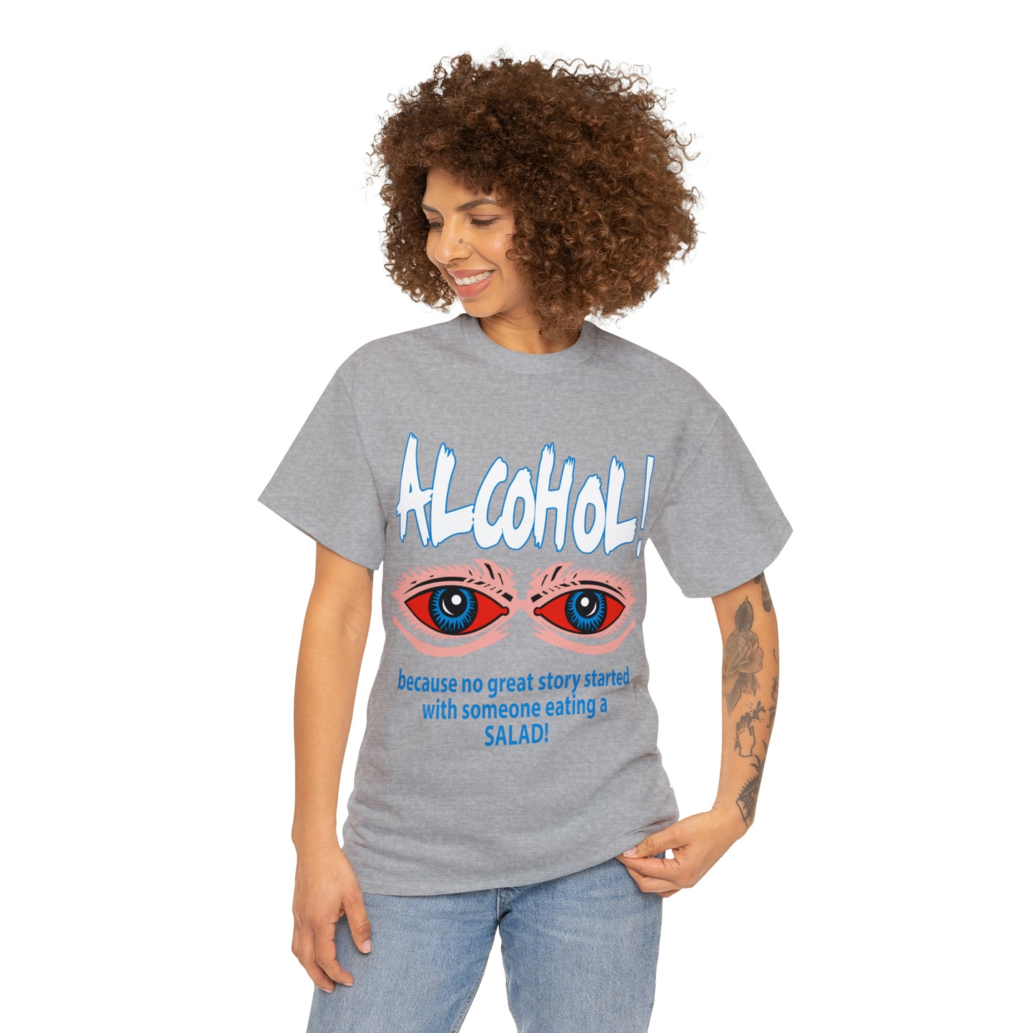 "ALC****" vs Salad  - Funny Shirt - Unisex Heavy Cotton Tee - USA