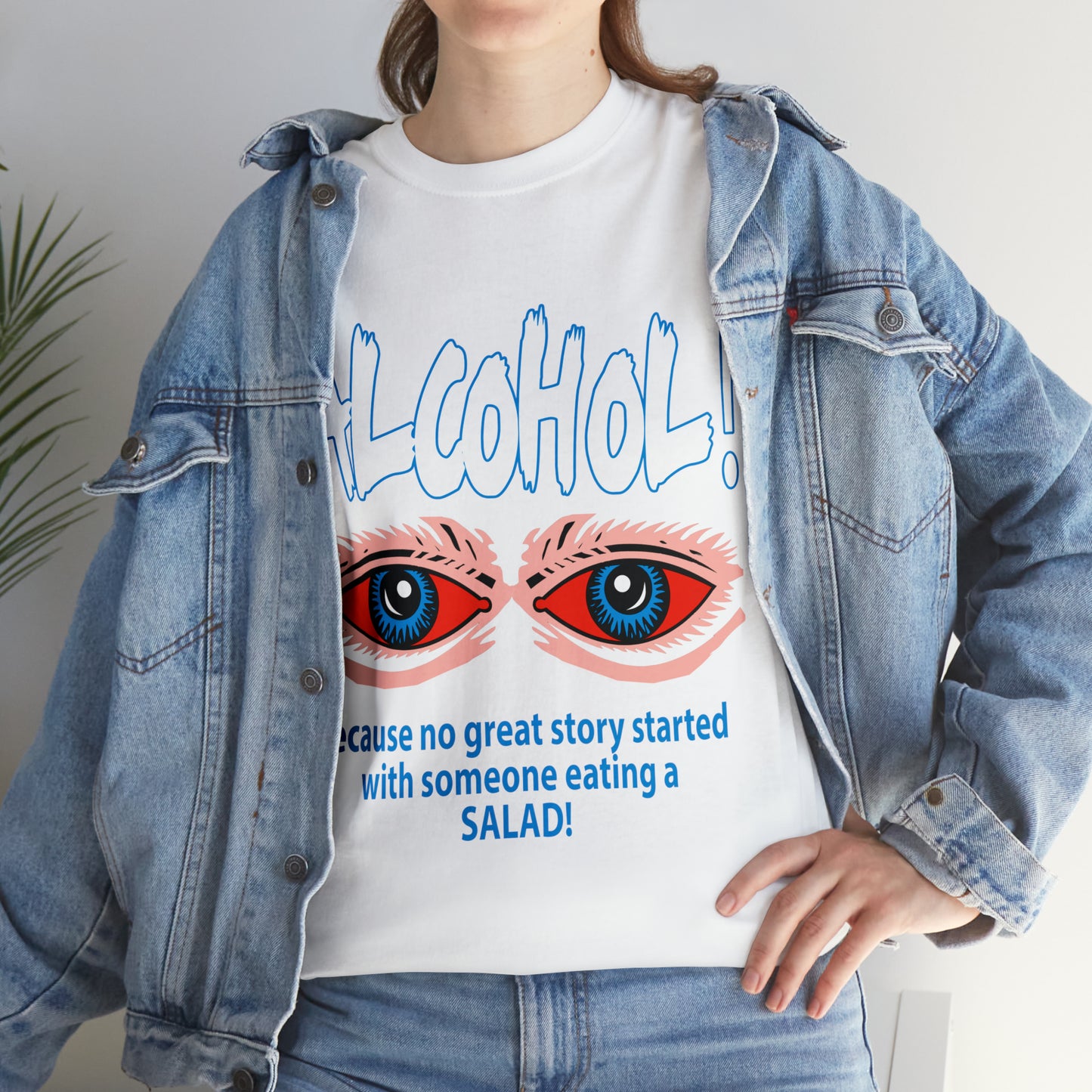 "ALC****" vs Salad  - Funny Shirt - Unisex Heavy Cotton Tee - USA