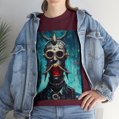 CYBER-STEAMPUNK BOUNTY-HUNTER - Airt on a Shirt  - Unisex Heavy Cotton Tee - AUS