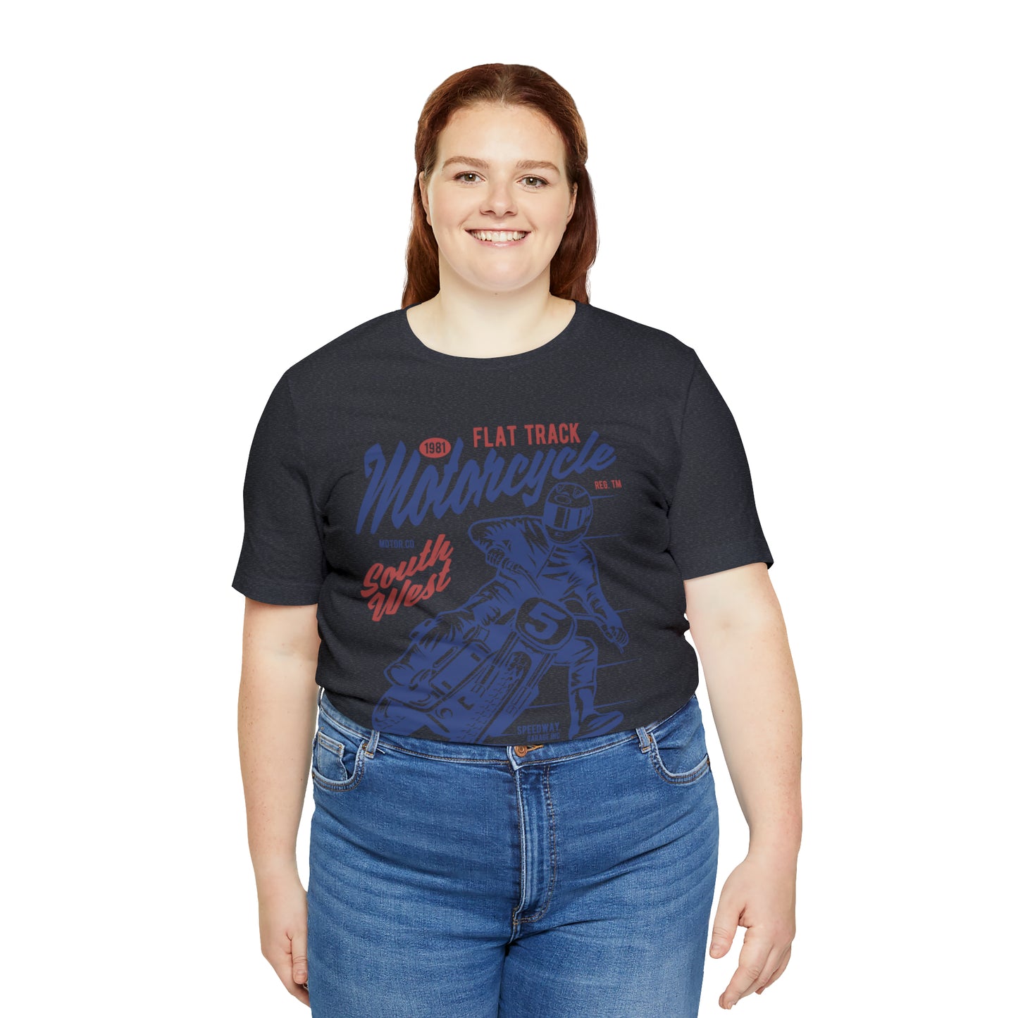 FLAT TRACK MOTORCYCLE - Unisex Jersey Short Sleeve Tee