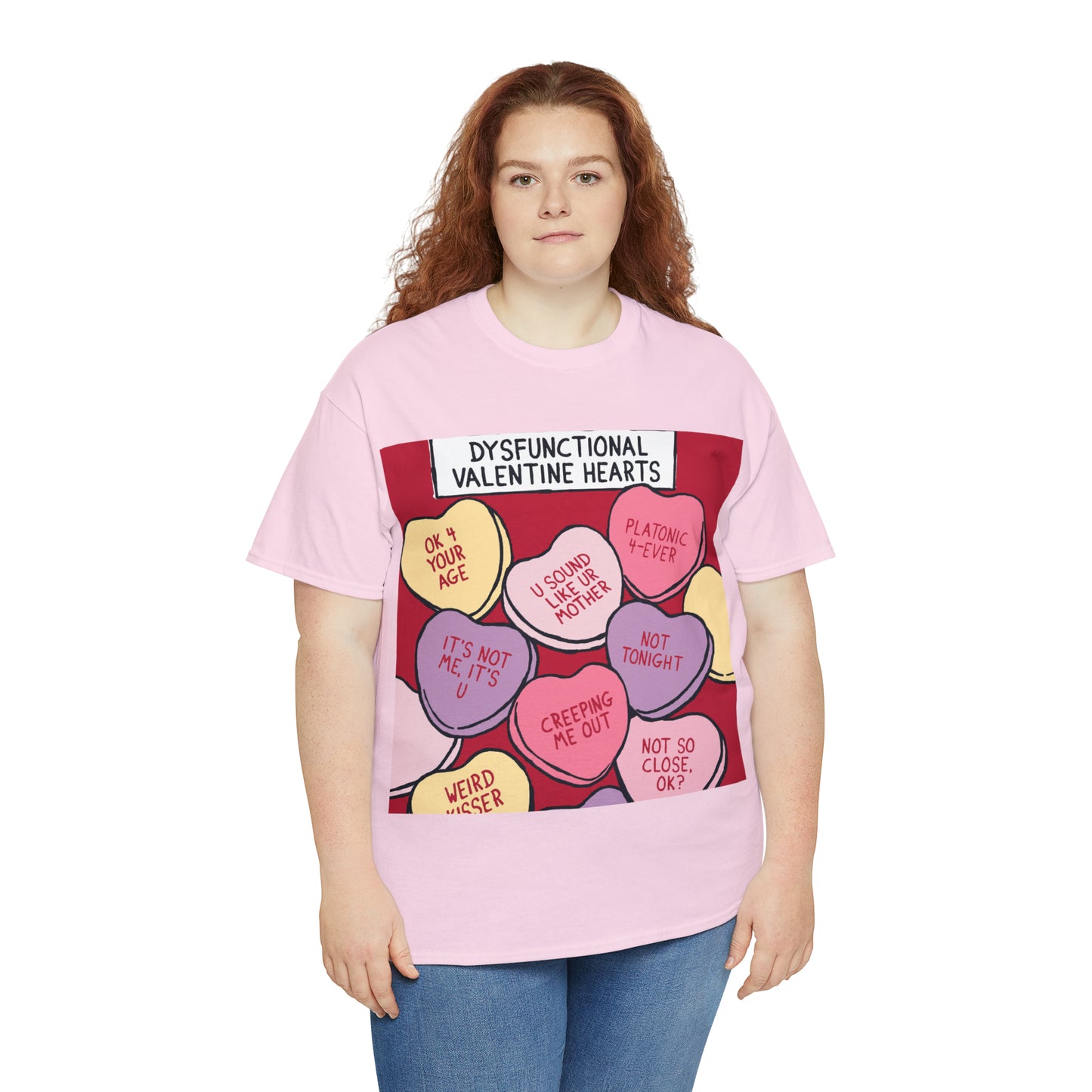 Dysfunctional Valentine's Hearts - Unisex Heavy Cotton Tee